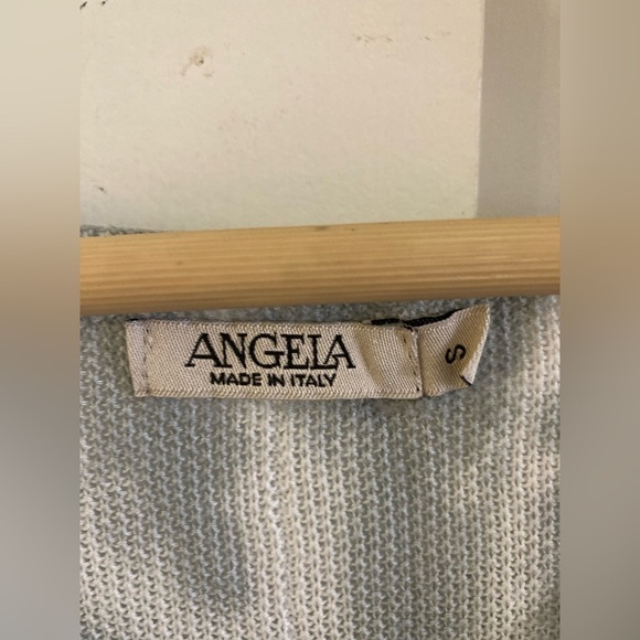 ANGELA made in Italy boxy cropped loose knit tie dye top small slouchy soft - Picture 2 of 6